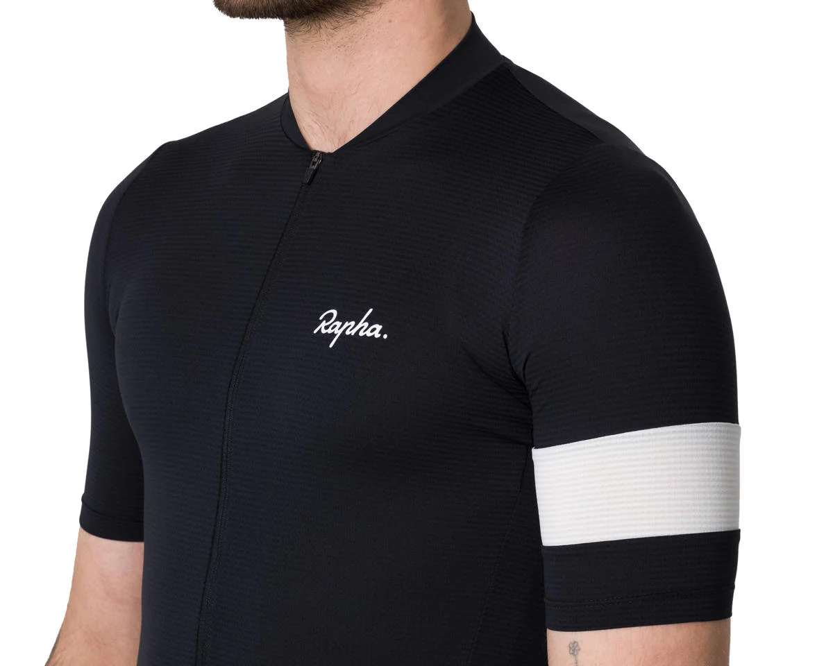 Rapha Men's Core Lightweight Jersey (Black/White) (S) - view 5